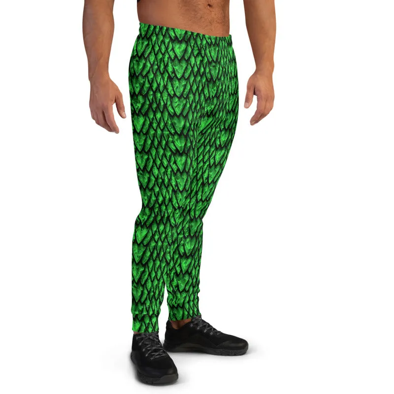 Emerald Dragon Scale Men's Slim Fit Joggers