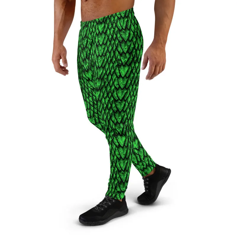 Emerald Dragon Scale Men's Slim Fit Joggers