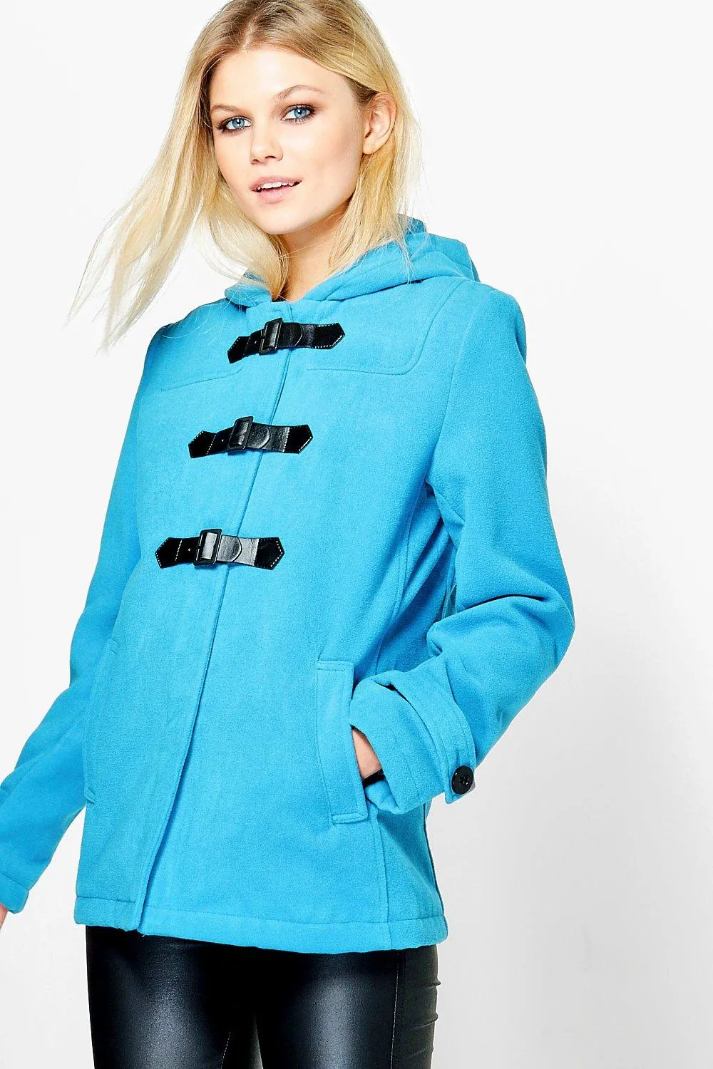 Emily Wool Look Hooded Duffle Coat