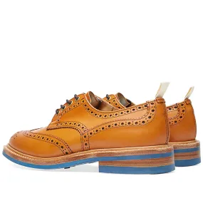 END. x Tricker's Dainite Sole Bourton Derby BrogueAcorn Antique & Blue - END. Clothing