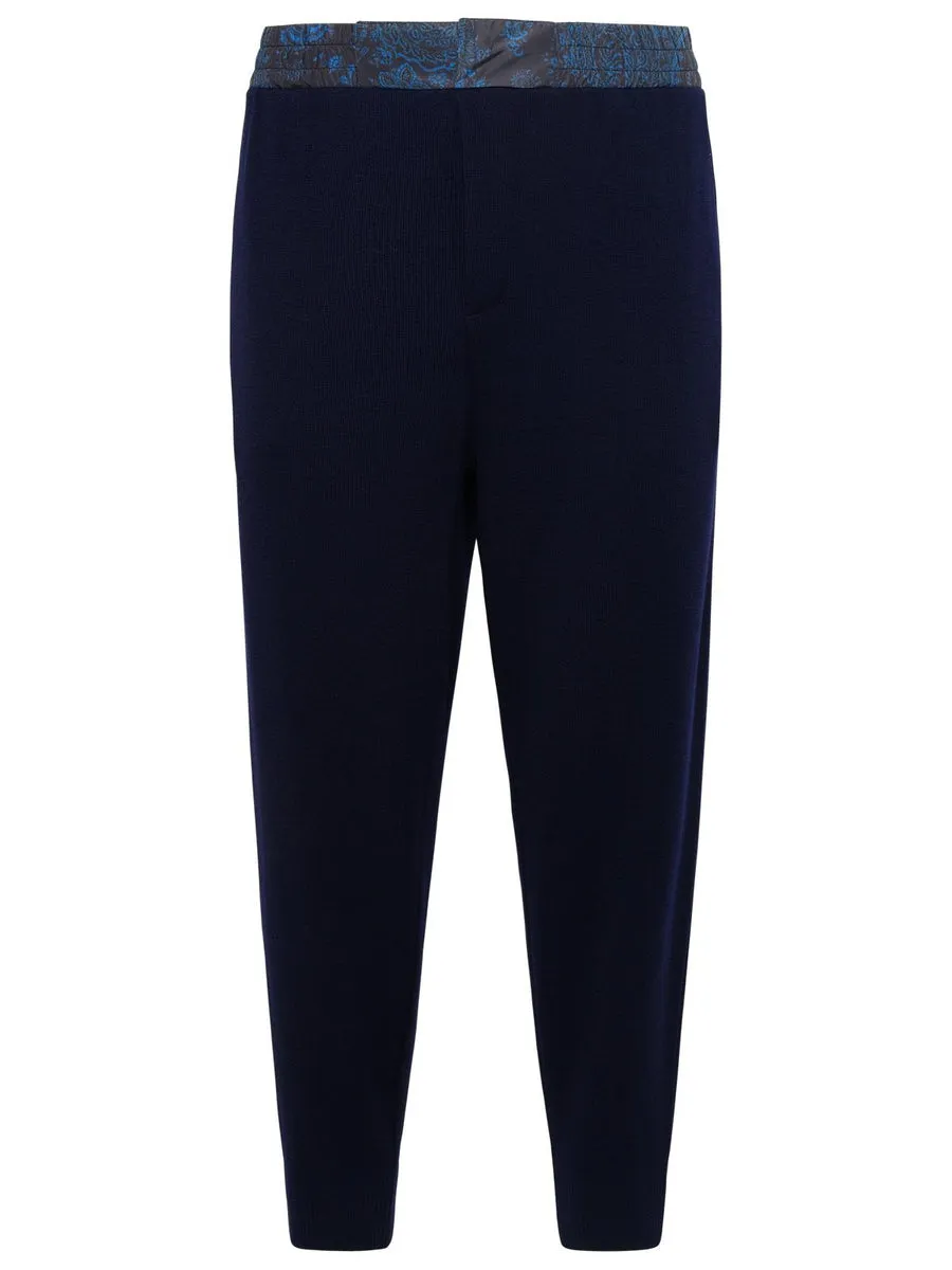 ETRO    Etro Blue Wool Blend Joggers