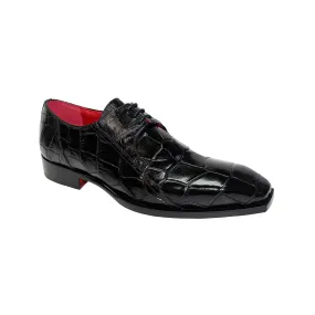 Men's Black Alligator Leather Oxford Shoes from Fennix Logan