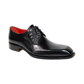 Black Calf/Alligator Exotic Oxfords FX1103 by Fennix Tristan