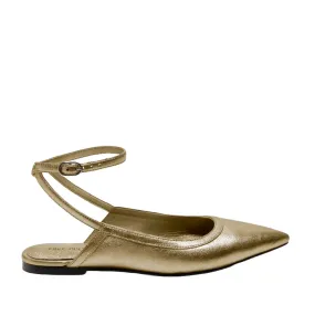 Free People Women's Jules Point Flat in Gold