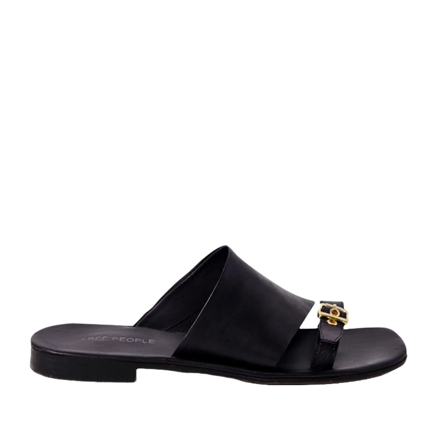 Free People Women's Mila Minimal Flat Sandal in Black