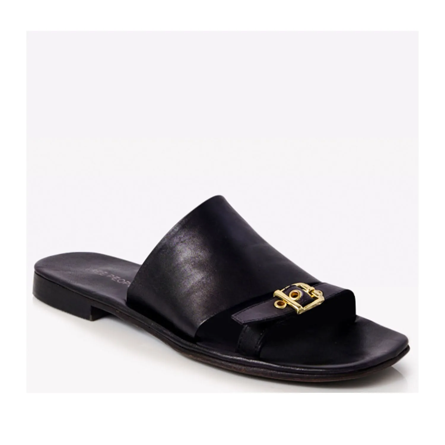 Free People Women's Mila Minimal Flat Sandal in Black