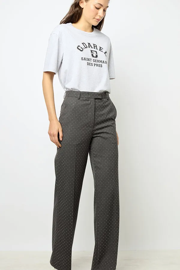 Gerard Darel DALI RHINESTONE STRAIGHT CUT TROUSERS