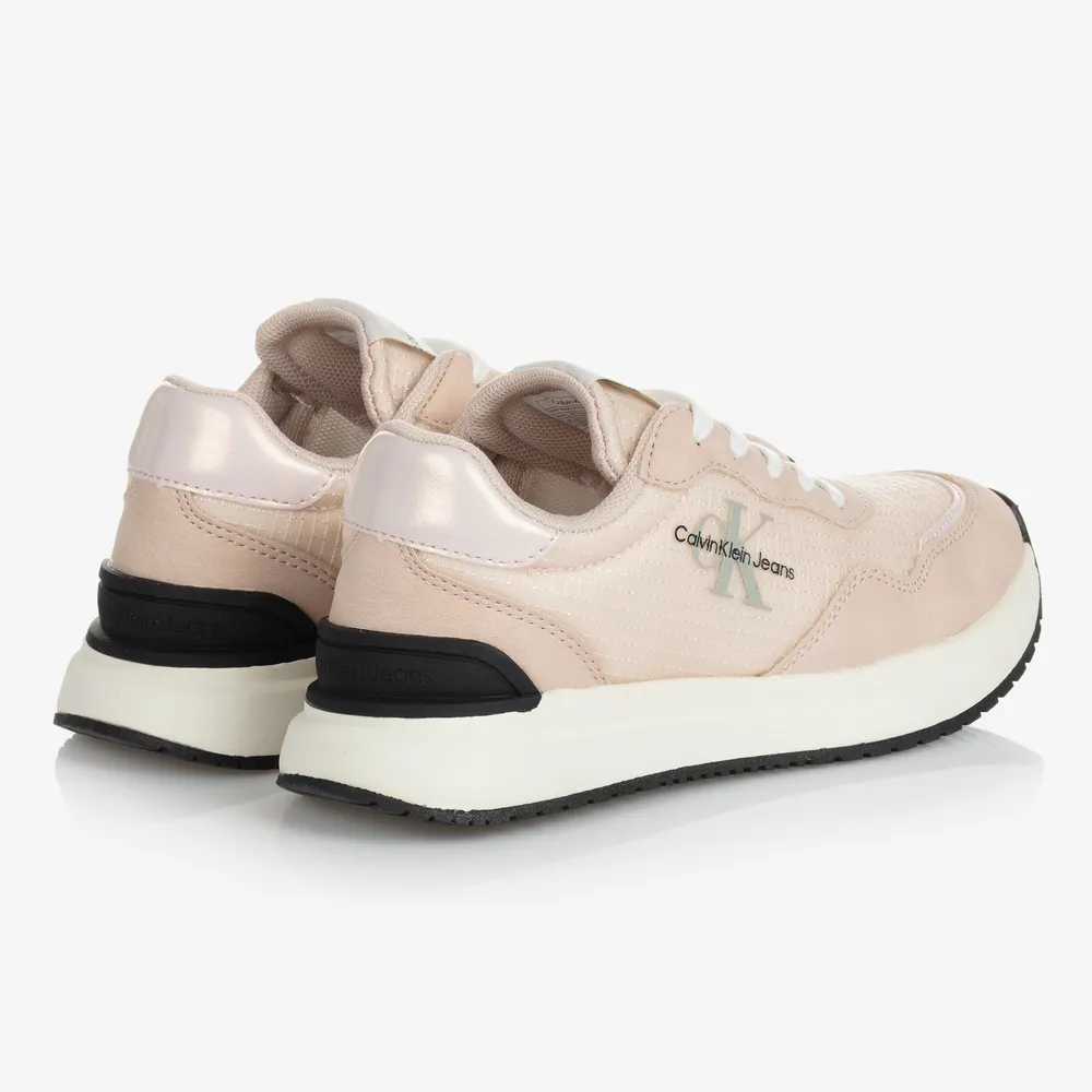 Girls Pink Logo Trainers