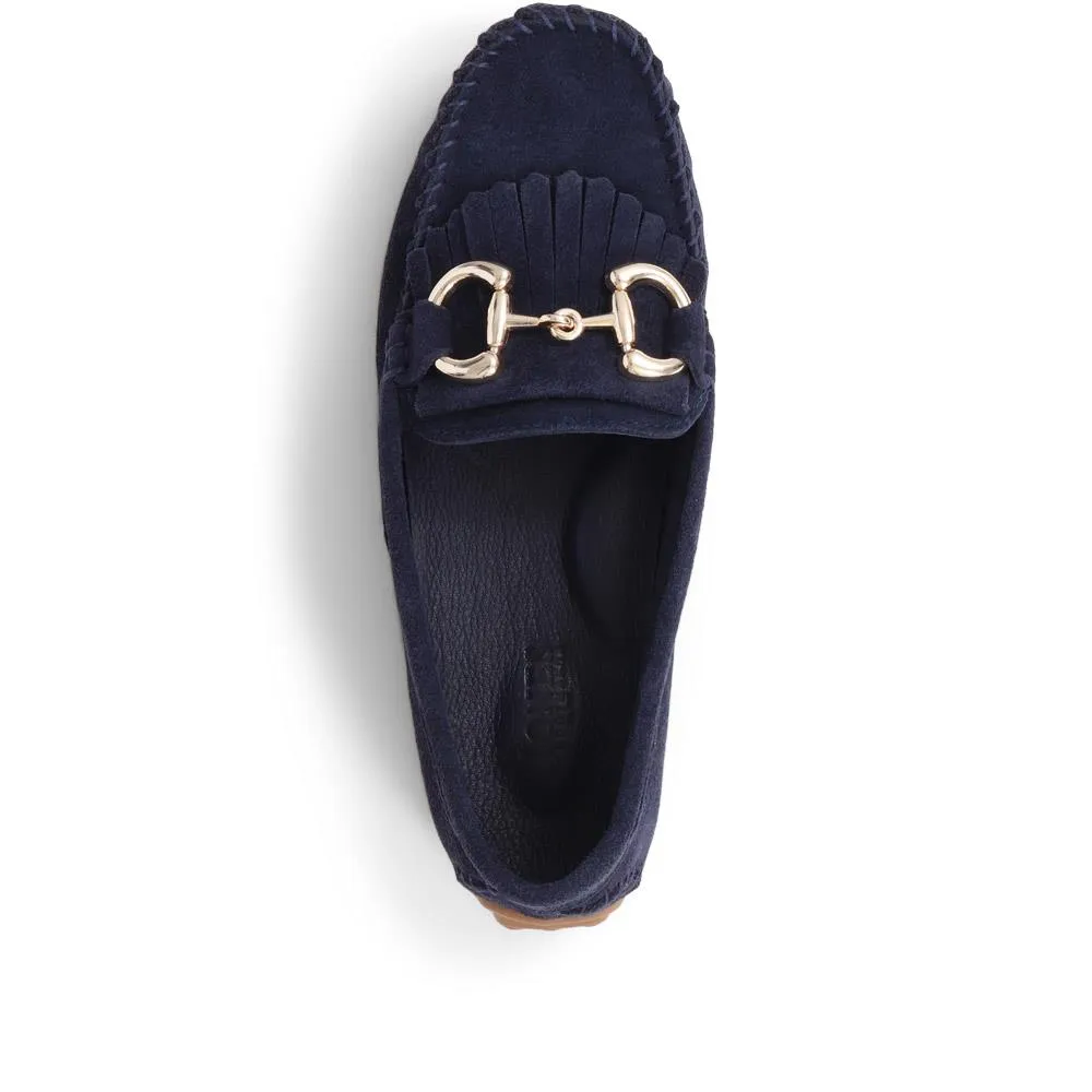 Suede Buckle Moccasins - GIUSTINA / 323 917