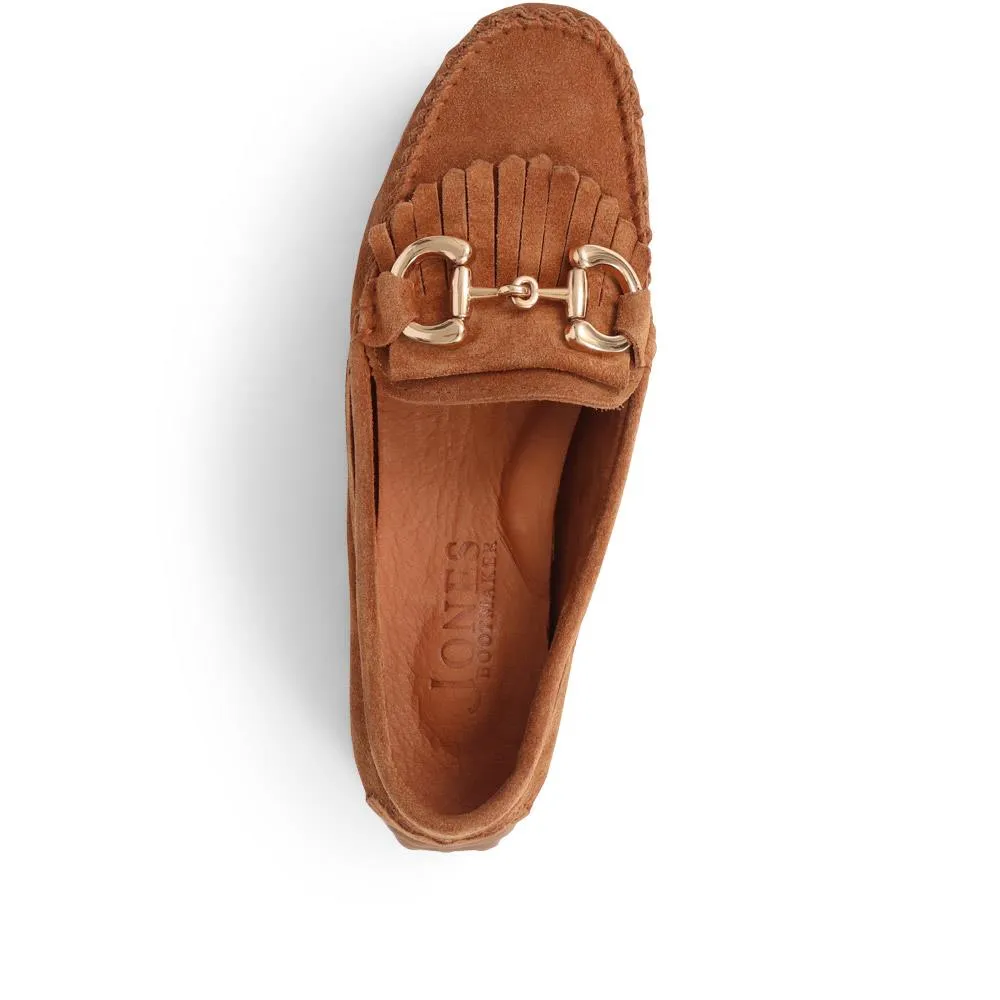 Suede Buckle Moccasins - GIUSTINA / 323 917