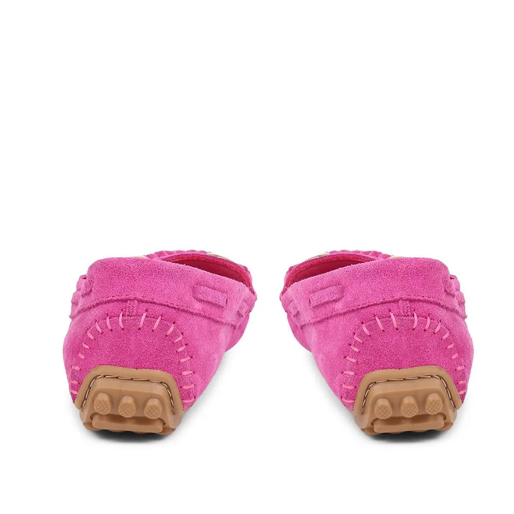 Suede Buckle Moccasins - GIUSTINA / 323 917