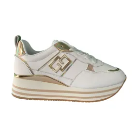 White Gold Women's Sneakers by Gold & Gold GB833