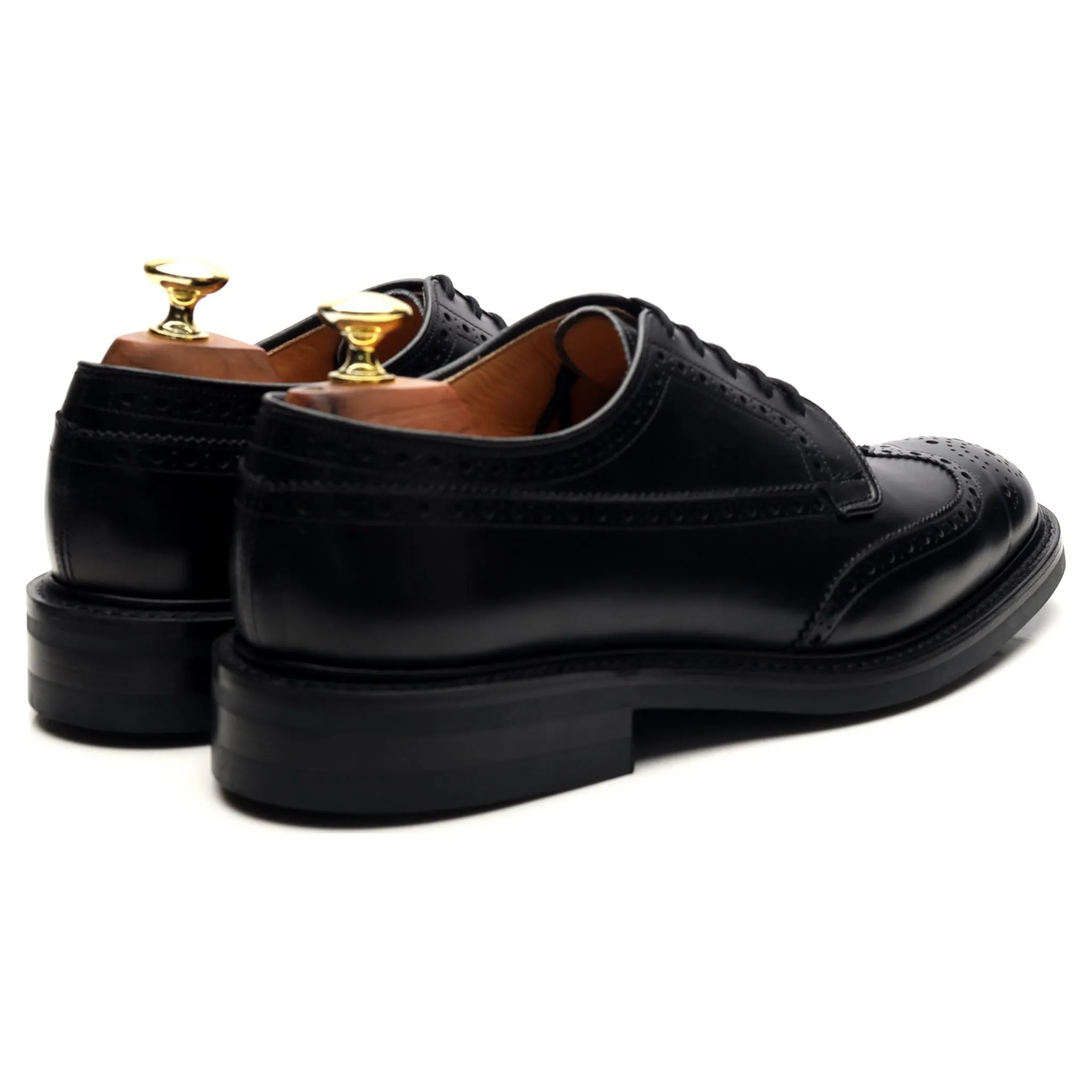 'Grafton' Black Leather Derby Brogues UK 7 F