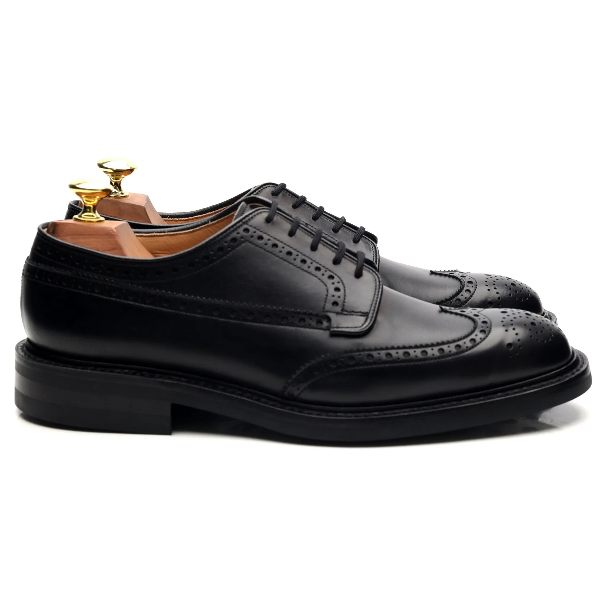 'Grafton' Black Leather Derby Brogues UK 7 F