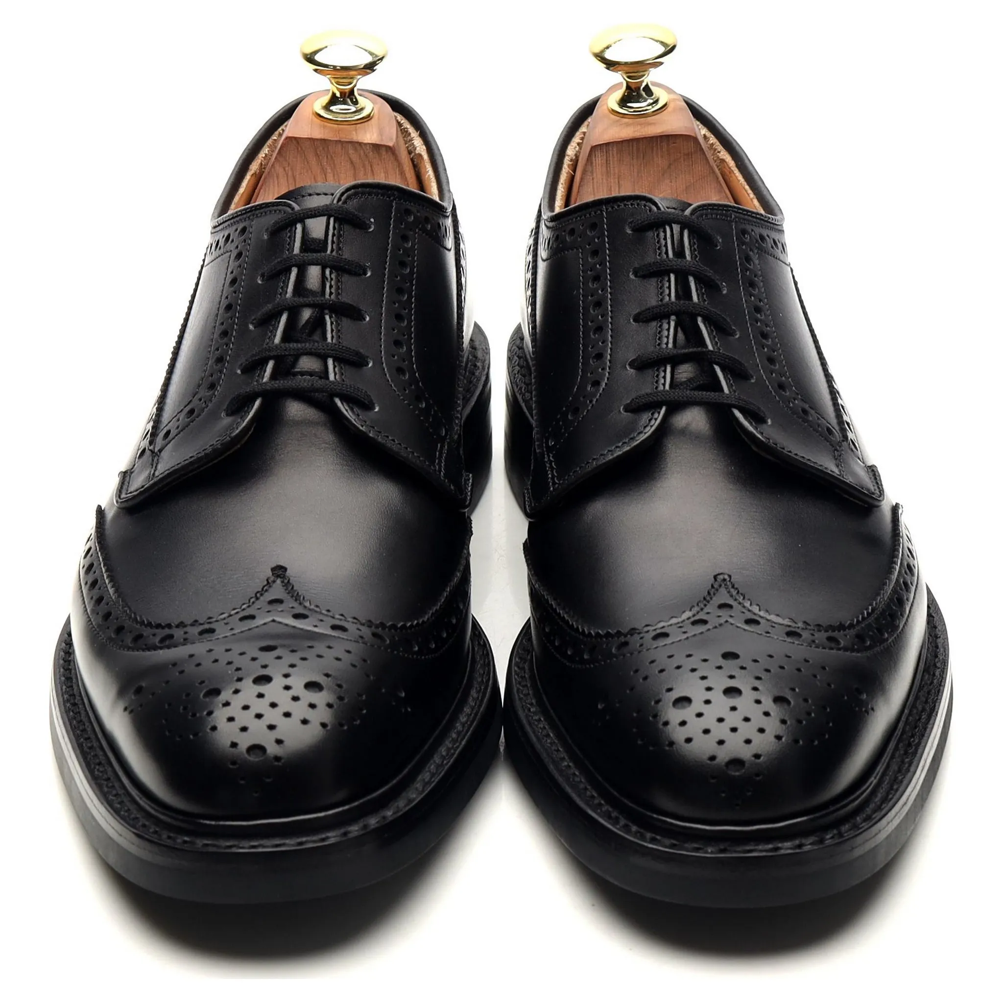 'Grafton' Black Leather Derby Brogues UK 7 F