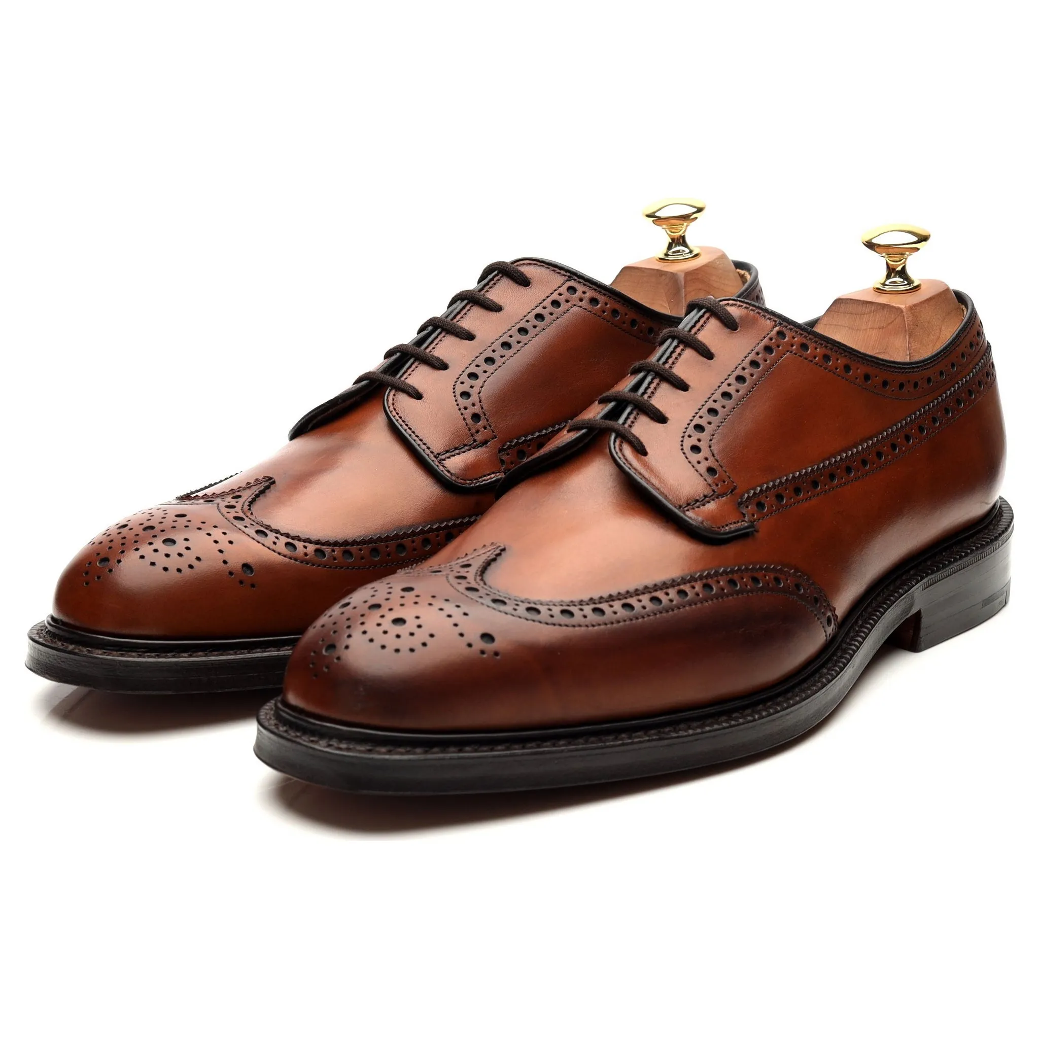 'Grafton' Brown Leather Derby Brogues UK 9 G