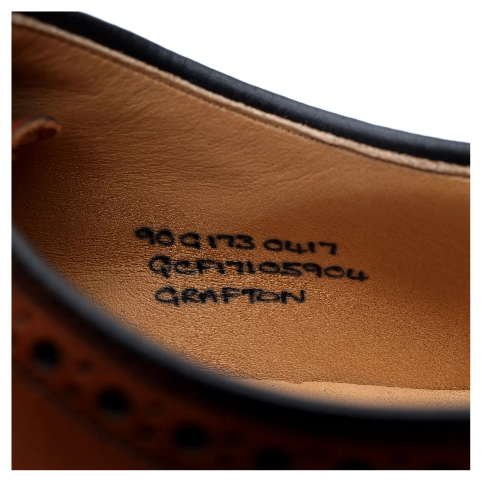 'Grafton' Brown Leather Derby Brogues UK 9 G