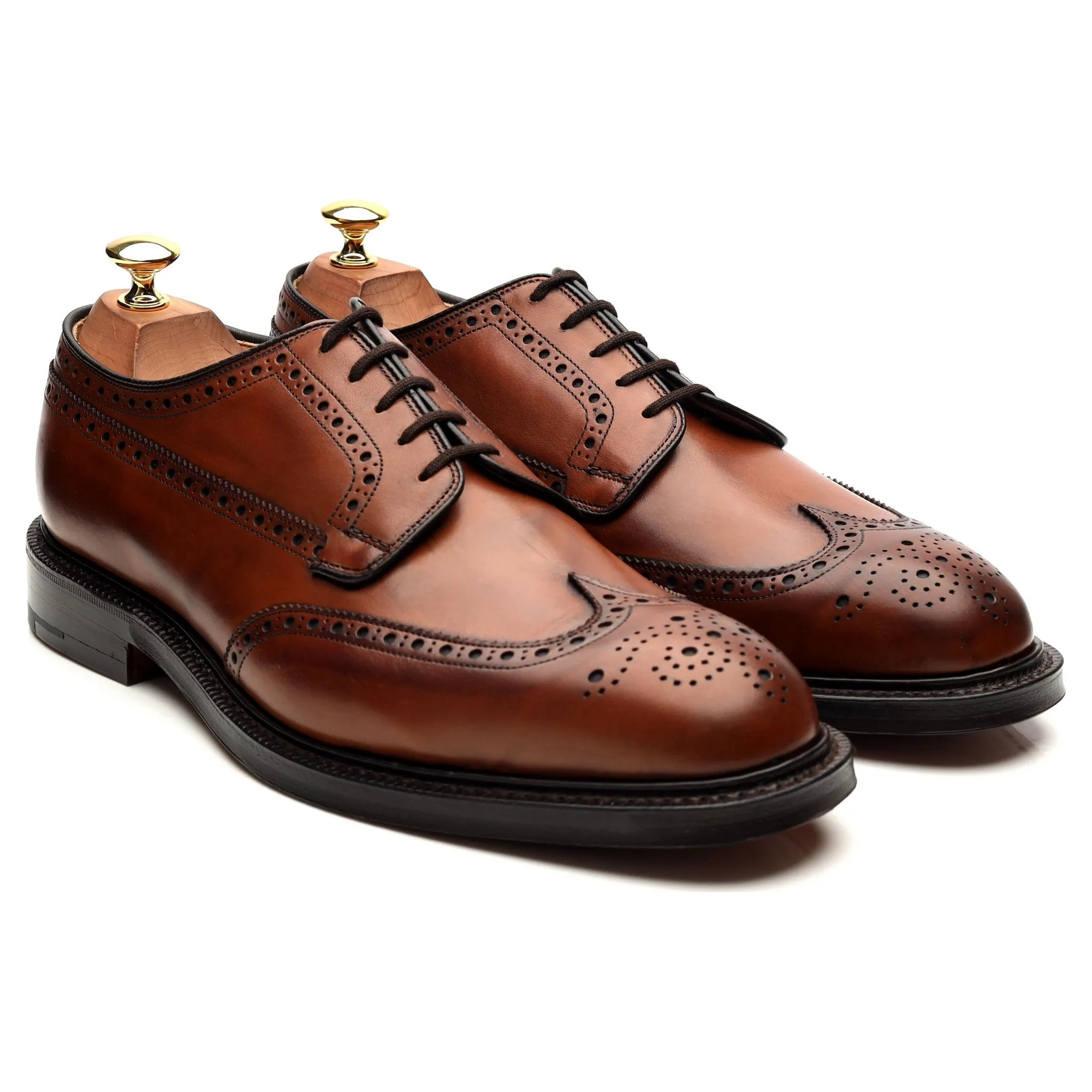 'Grafton' Brown Leather Derby Brogues UK 9 G