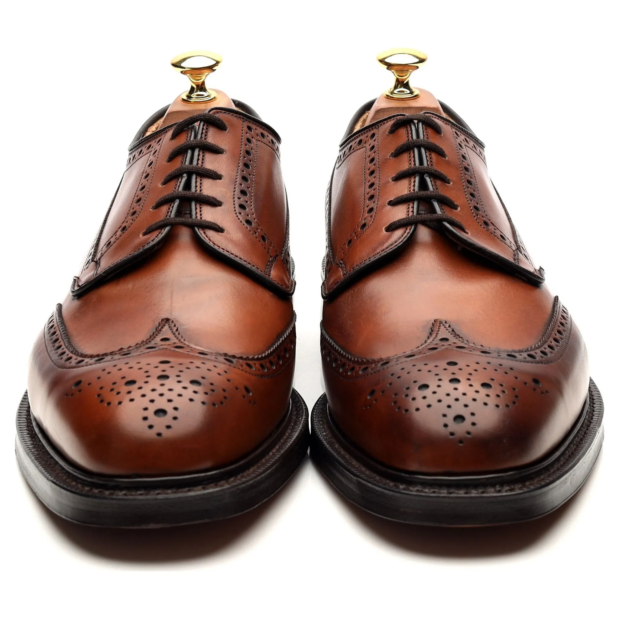 'Grafton' Brown Leather Derby Brogues UK 9 G