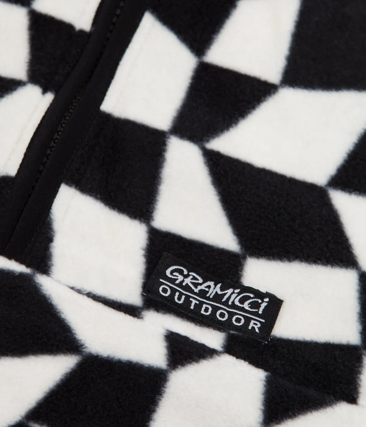 Gramicci Black Check Mock Neck Fleece