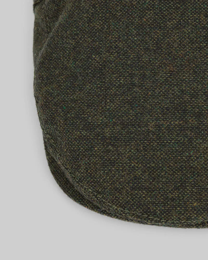 Green Donegal Tweed Flat Cap