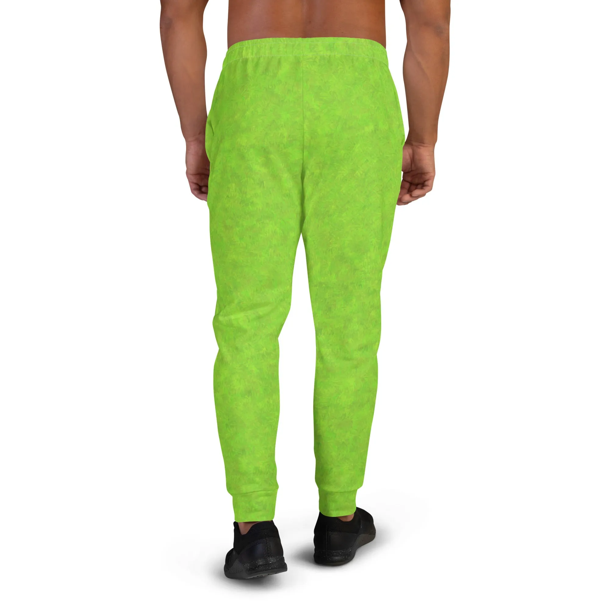 Green Fur Print Men's Joggers