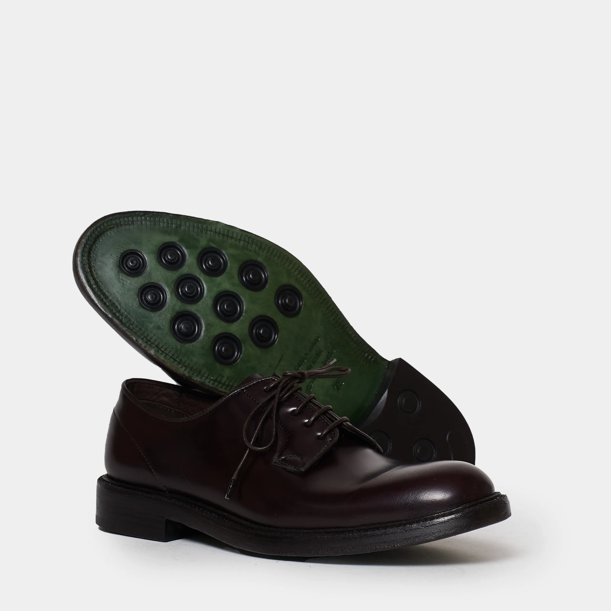 Green George scarpe legate a derby bordeaux