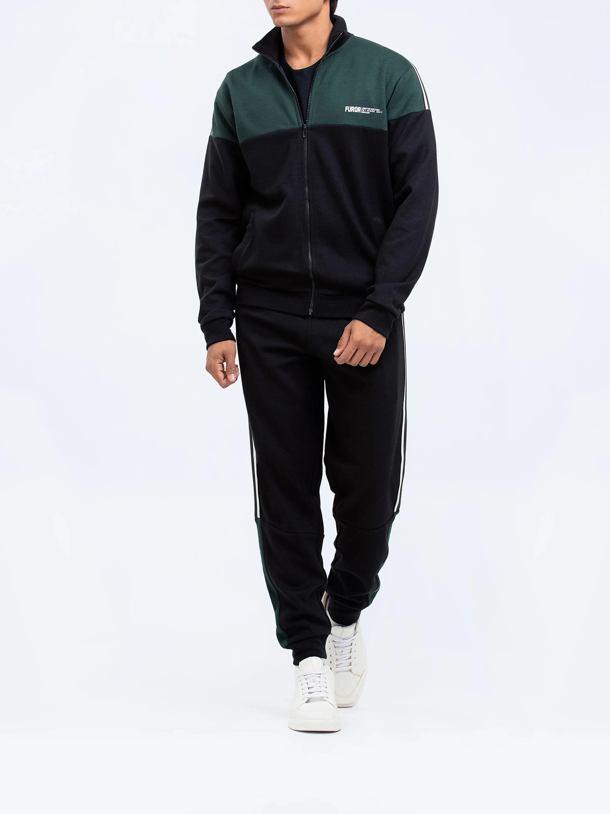 Green Zipper Jacket | Tracksuit - FMTTKS24-009