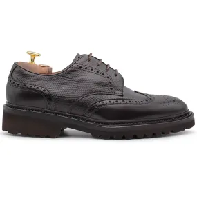 1913 Leather Stringed Wingtip Oxfords Brown