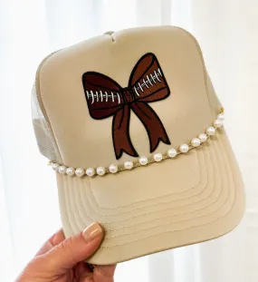 Hart and Hollow Football Bow Trucker Hat