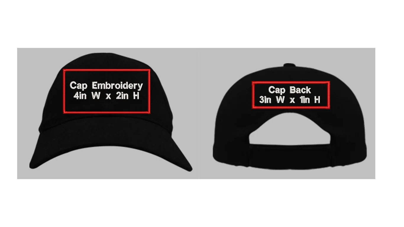 Hat Front and Back Embroidery