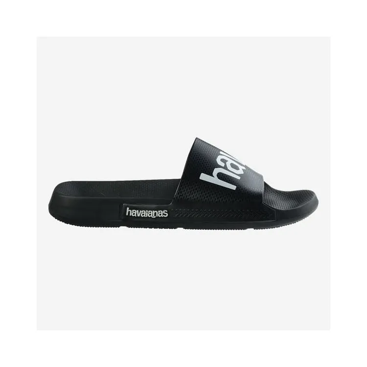 Havaianas Classic Logomania Slide 4148124 Black Strap Sandals