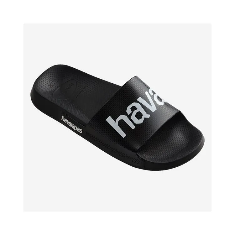 Havaianas Classic Logomania Slide 4148124 Black Strap Sandals