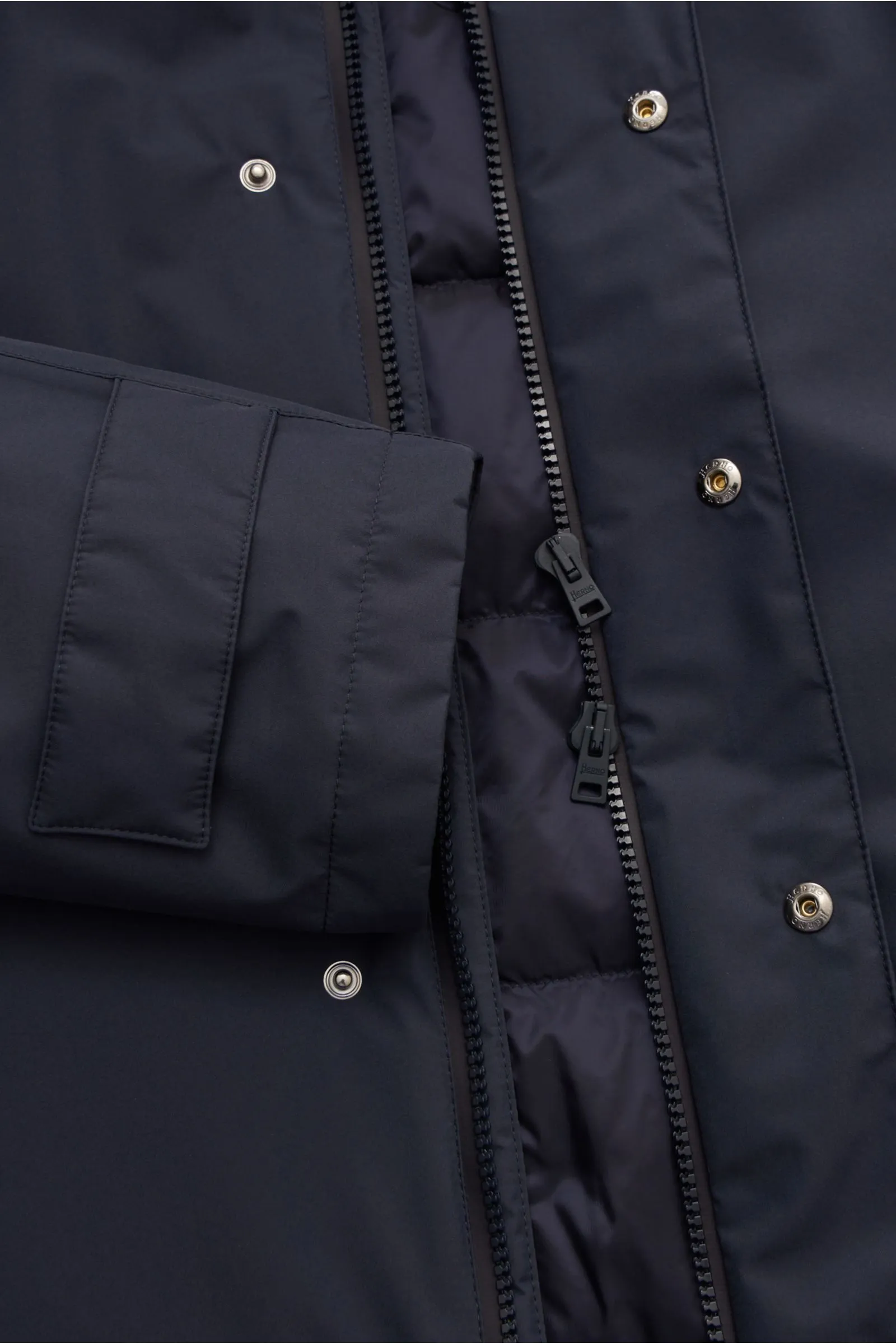 Dark Navy HERNO LAMINAR Down Short Coat