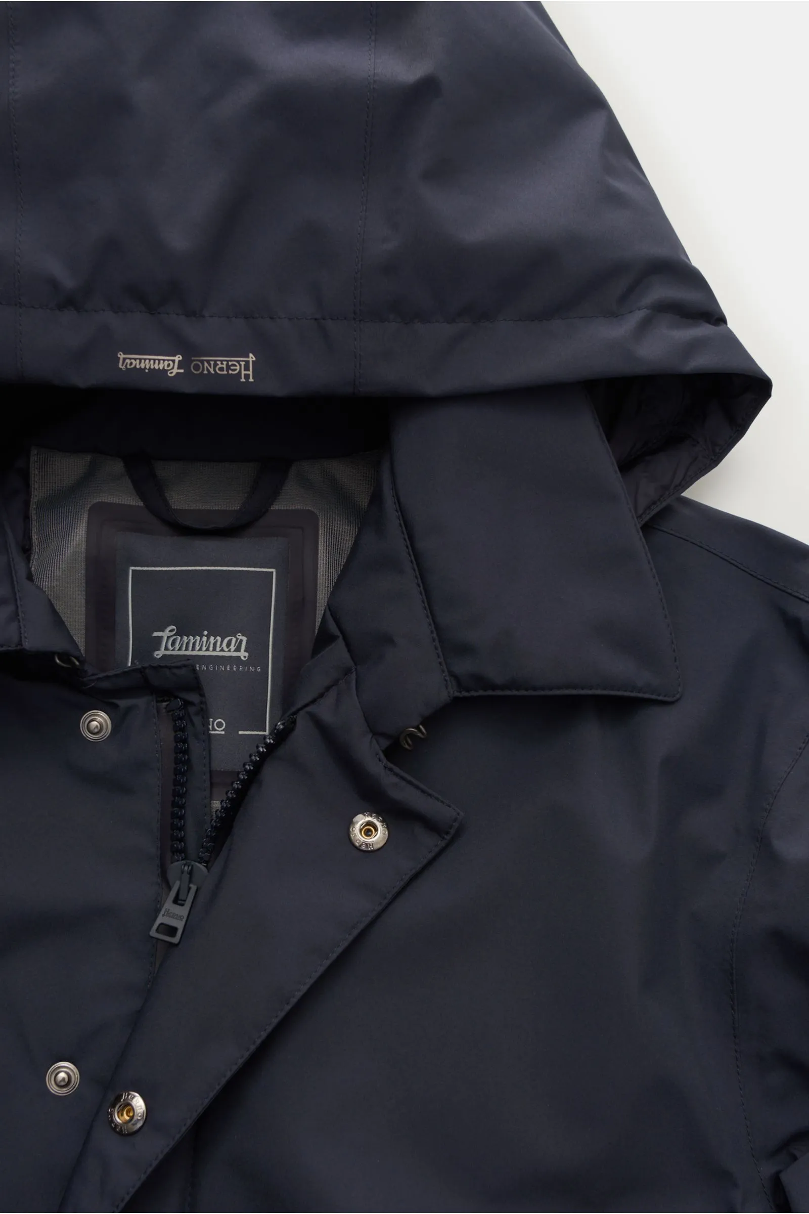 Dark Navy HERNO LAMINAR Down Short Coat