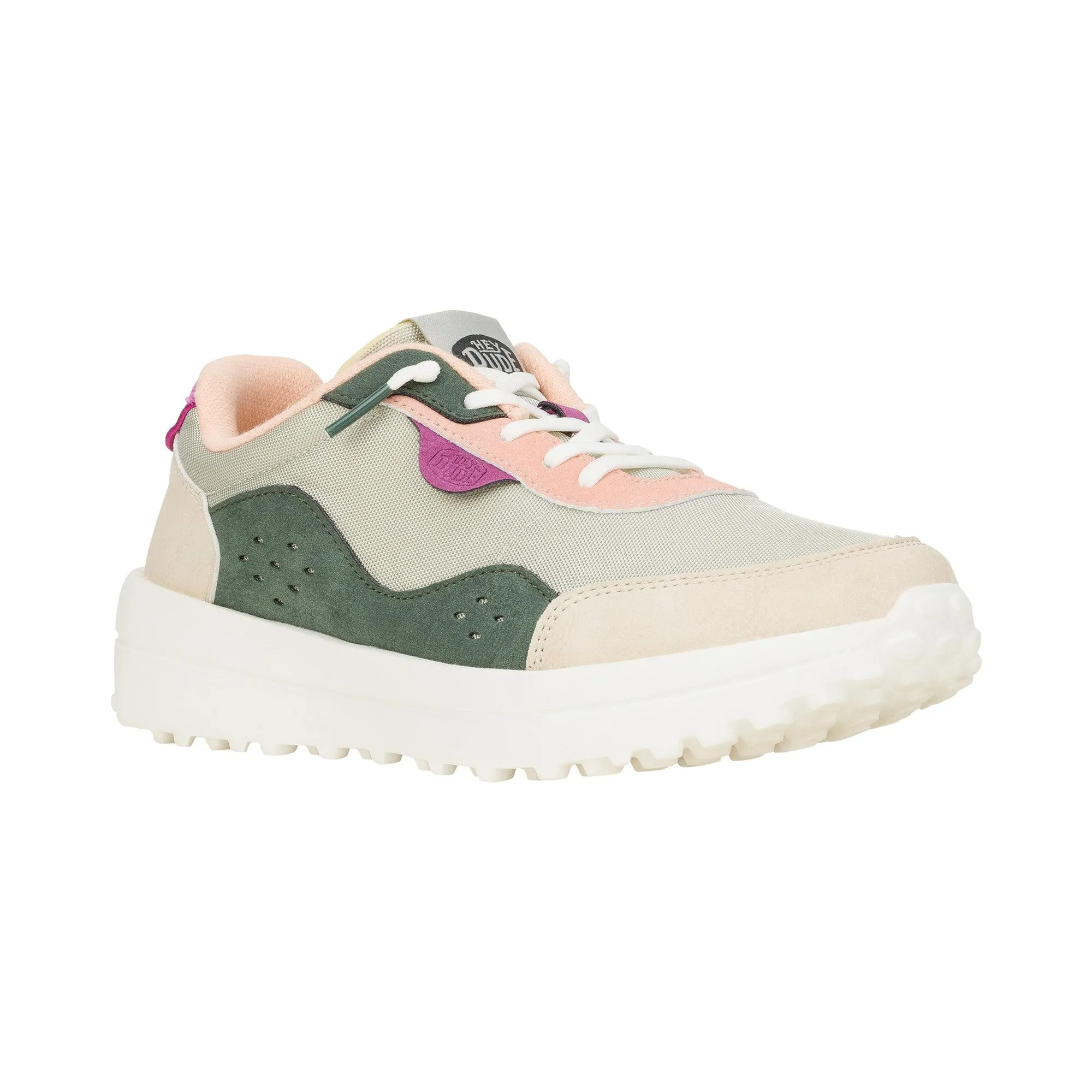 HEYDUDE Hayden Colorblock Womens Trainers - Dusty Olive/Multi