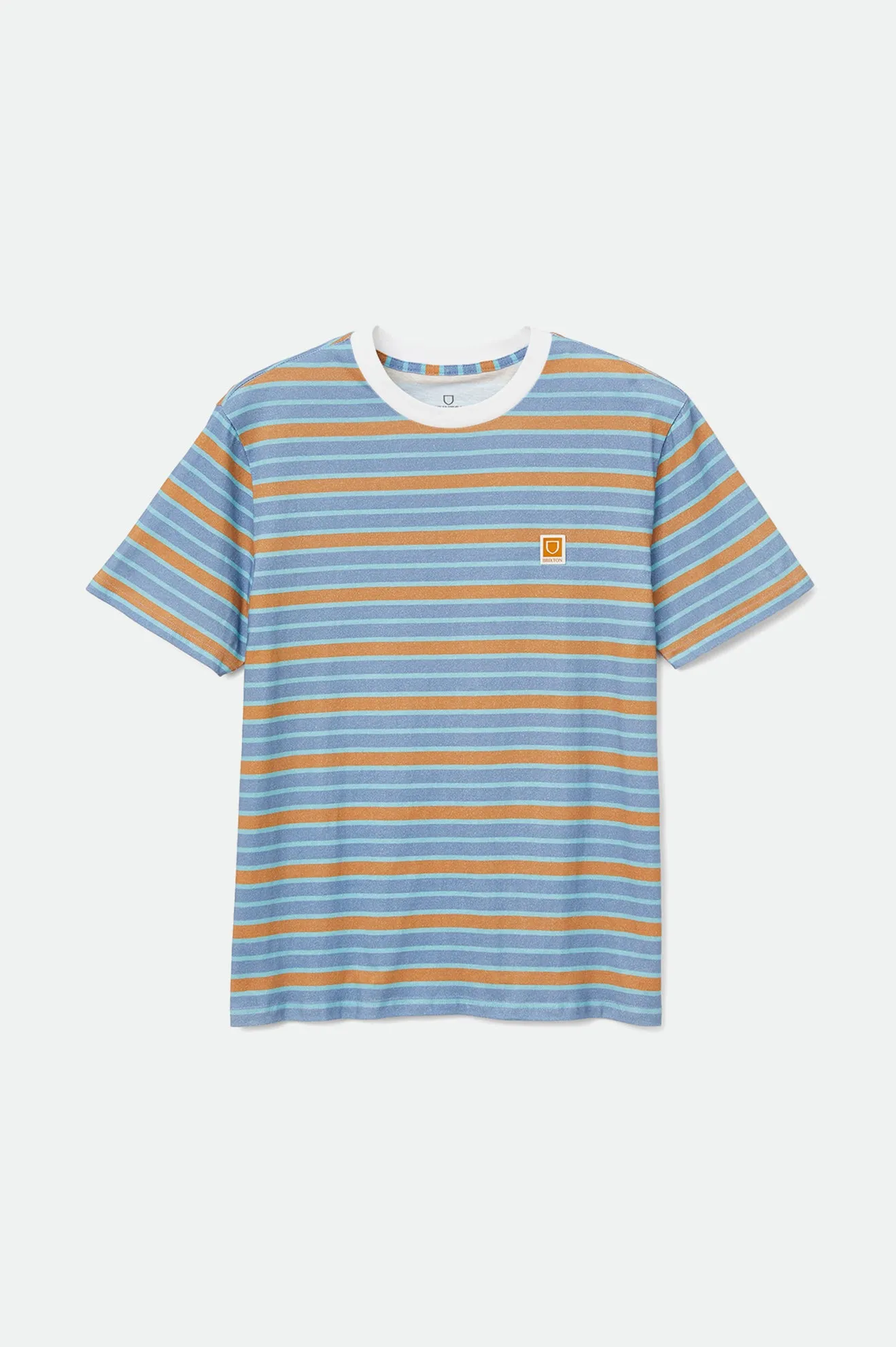 Hilt Multi Stripe S/S Knit - Slate Blue/Lion Sun Wash