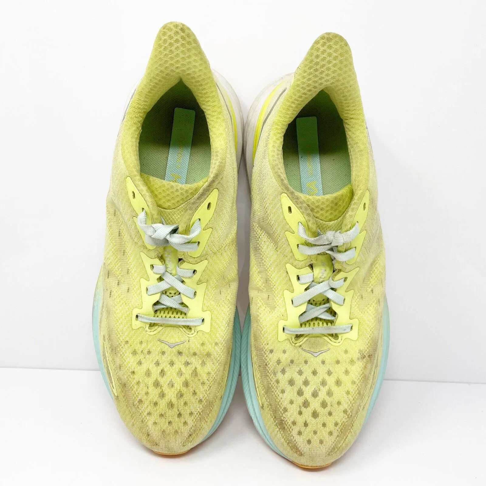 Hoka One One Womens Clifton 9 1127896 CGSO Yellow Running Shoes Sneakers 9.5 B