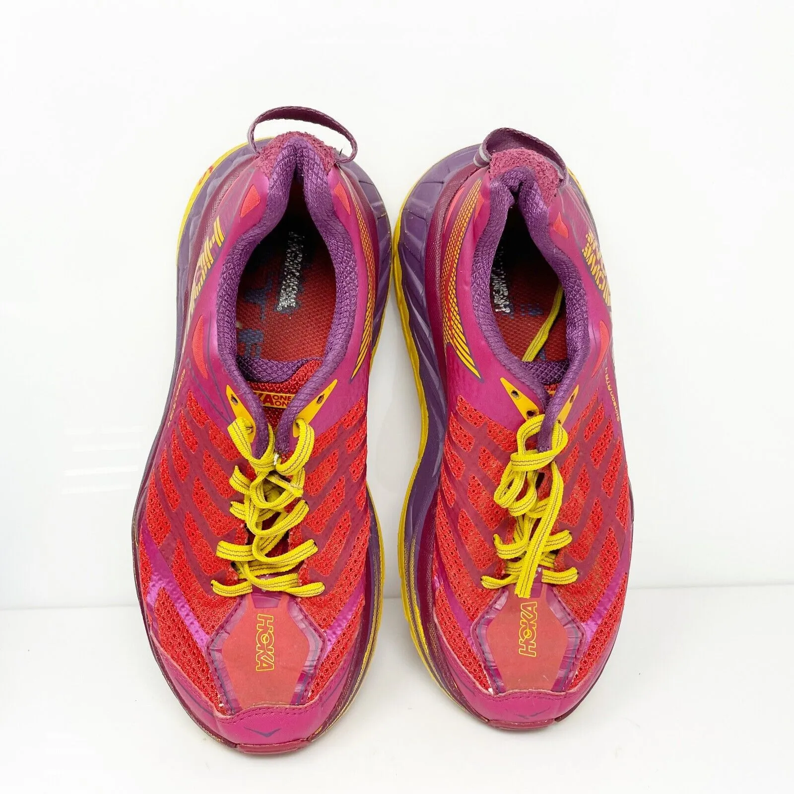 Hoka One One Womens Stinson ATR 4 1016789 CJPP Red Running Shoes Sneakers Sz 6