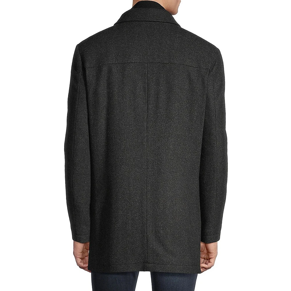 Horst Textured Wool-Blend Car Coat