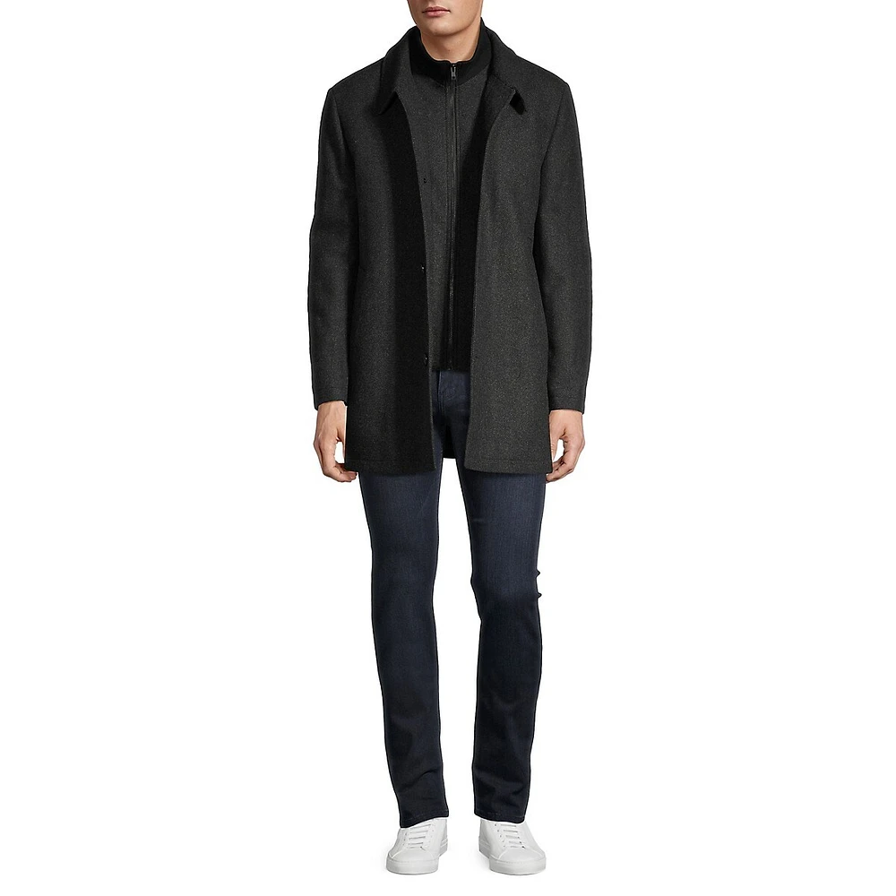 Horst Textured Wool-Blend Car Coat