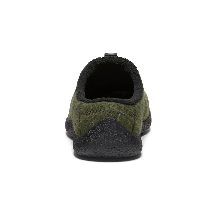 Howser III Slide for Men in Dark Olive Plaid