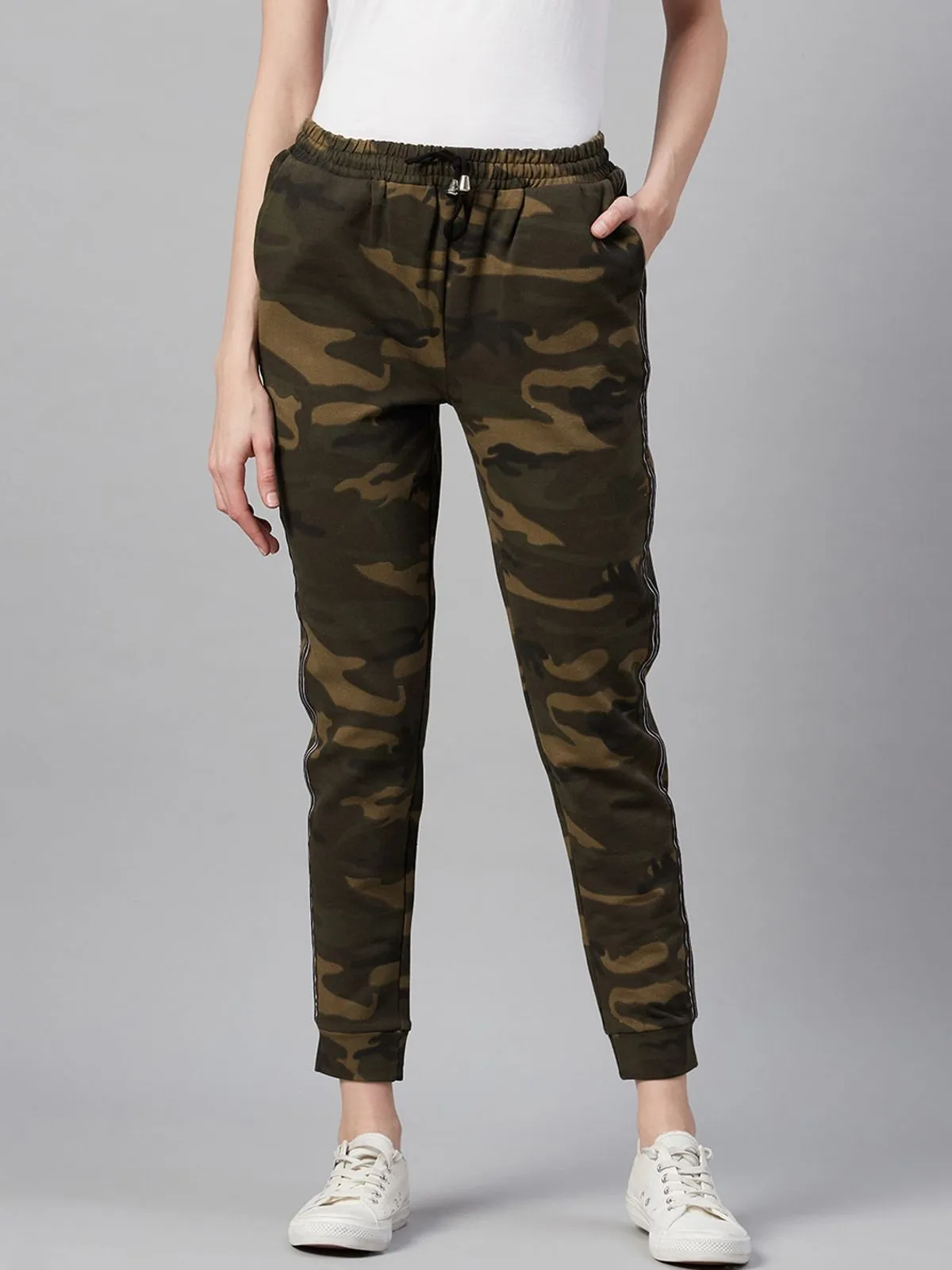 I AM FOR U CAMOUFLAGE  PRINTED JOGGERS