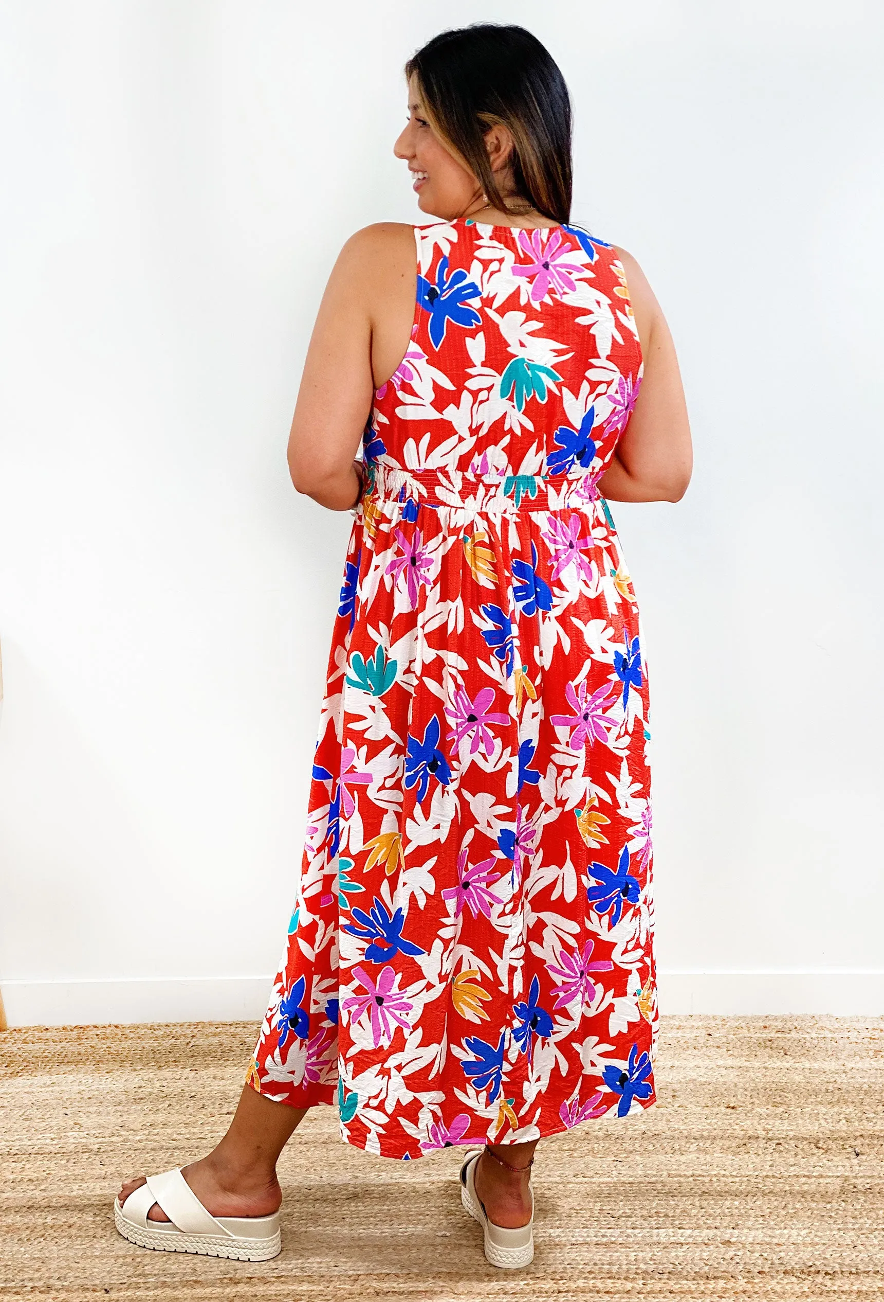 Midi Dress Island Bloom