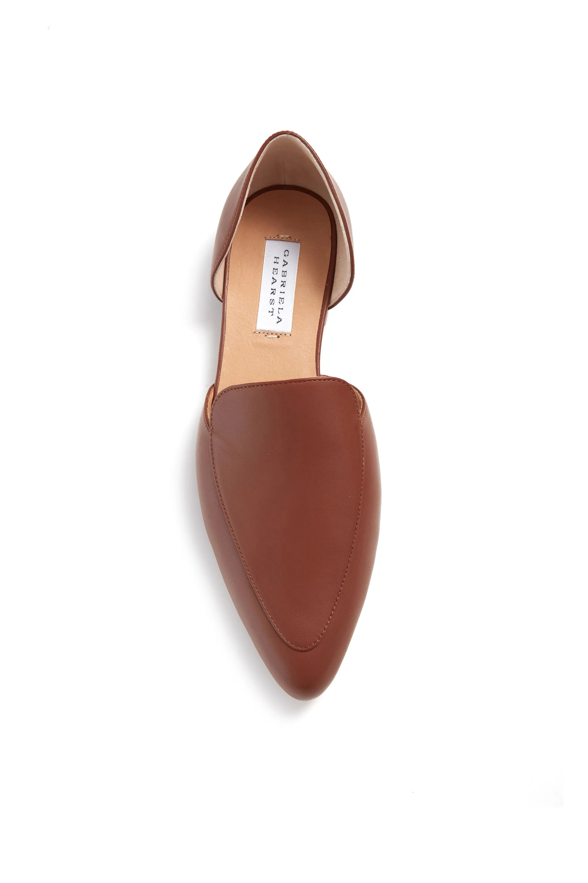 Jax Flat Shoe in Cognac Leather