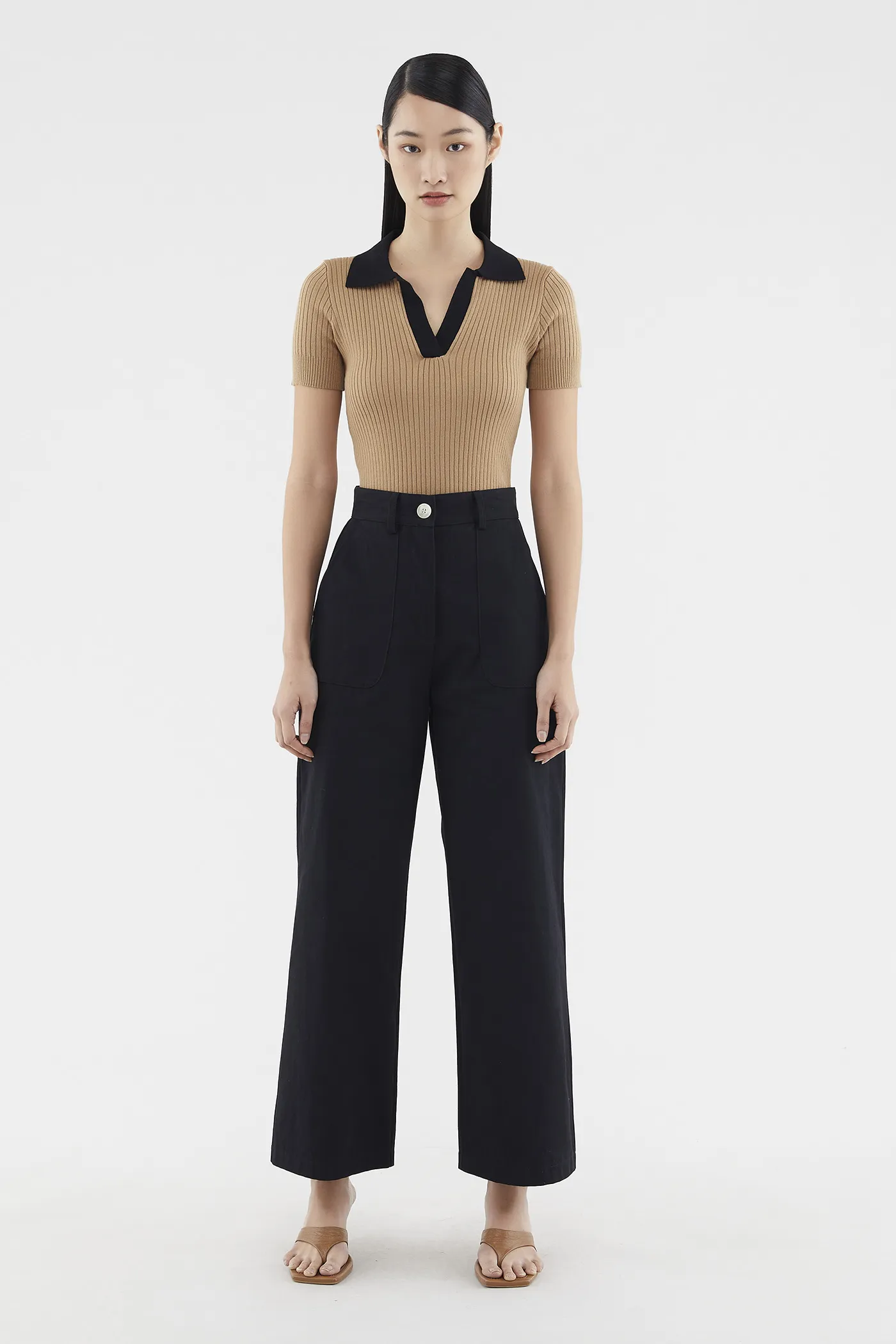 Jemira Collared Knit Top 