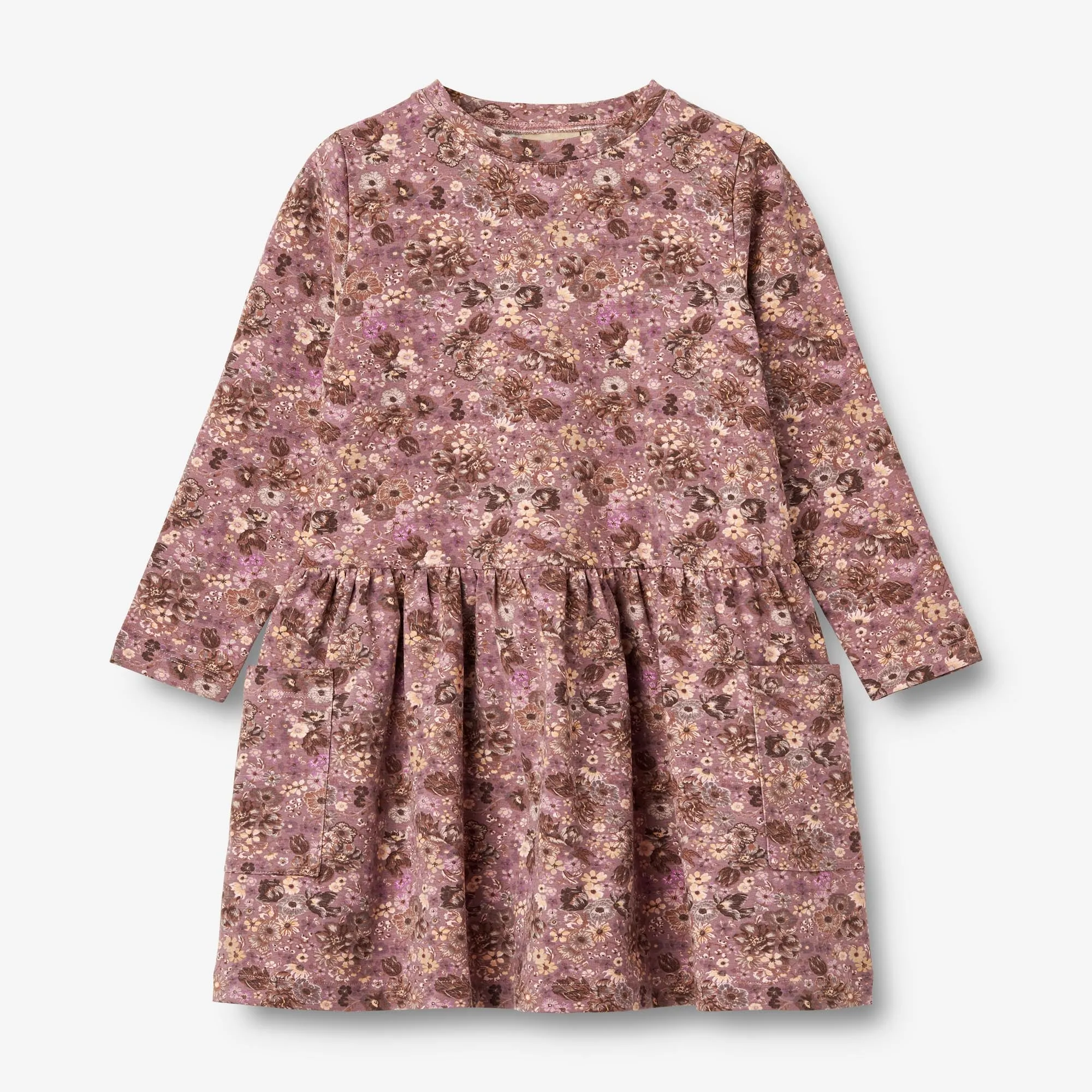 Jersey Dress L/S Bessie - lavender flowers