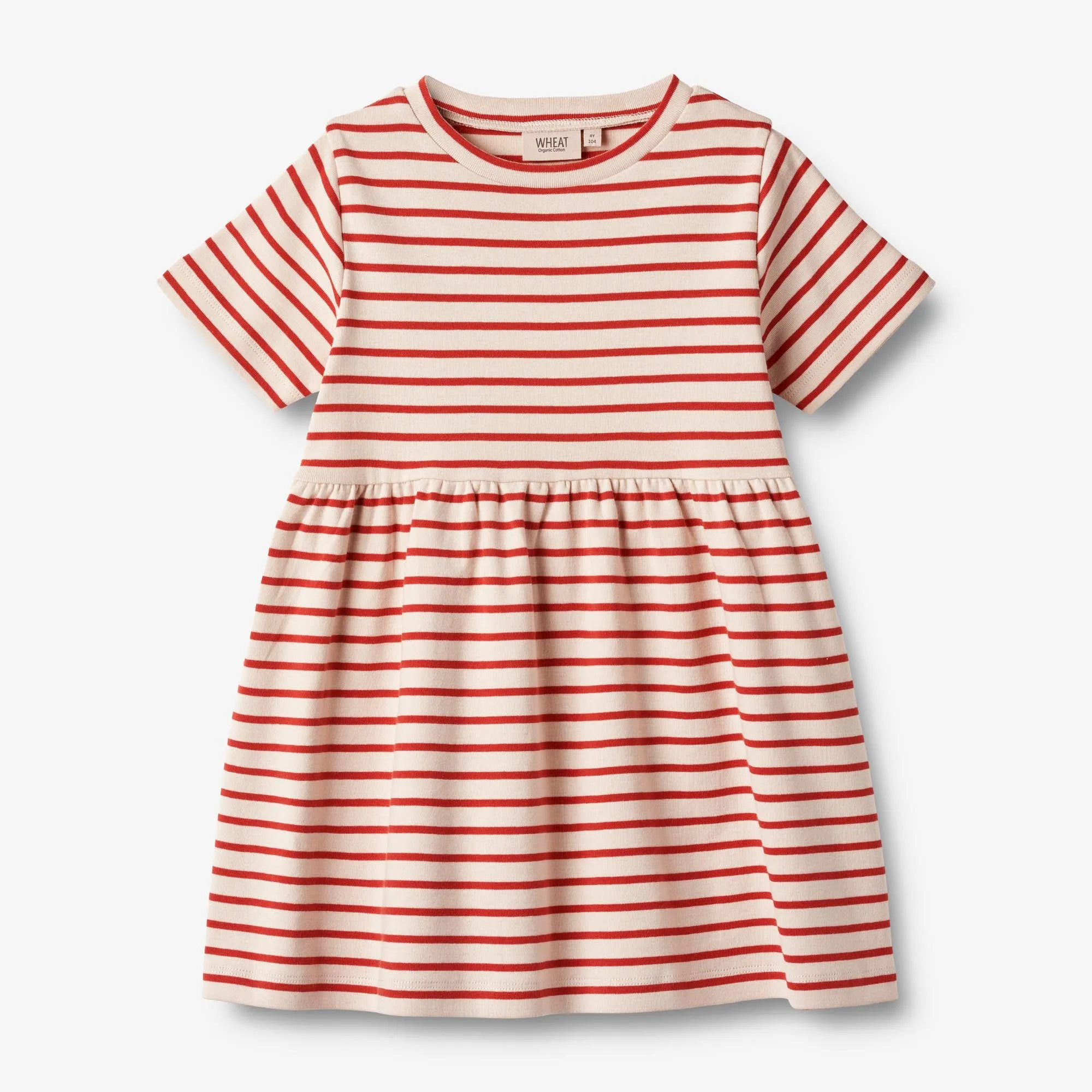 Jersey Dress S/S Anna - red stripe