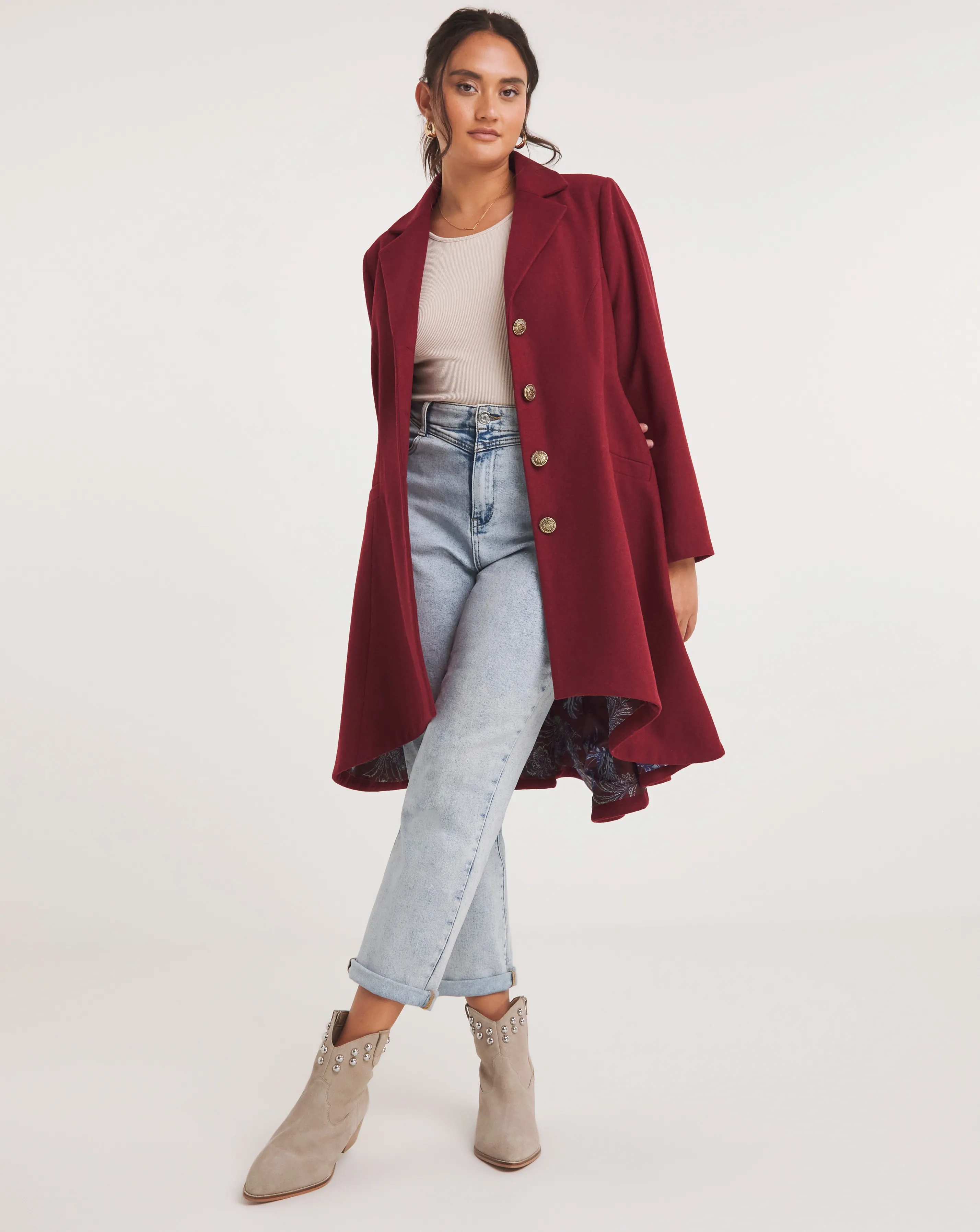 Joe Browns Burgundy Sophisticated Coat