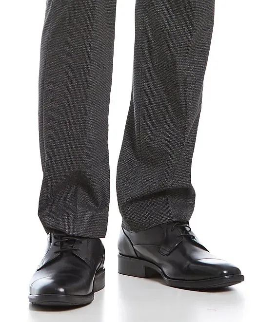 Men's Black Cap Toe Dress Shoes